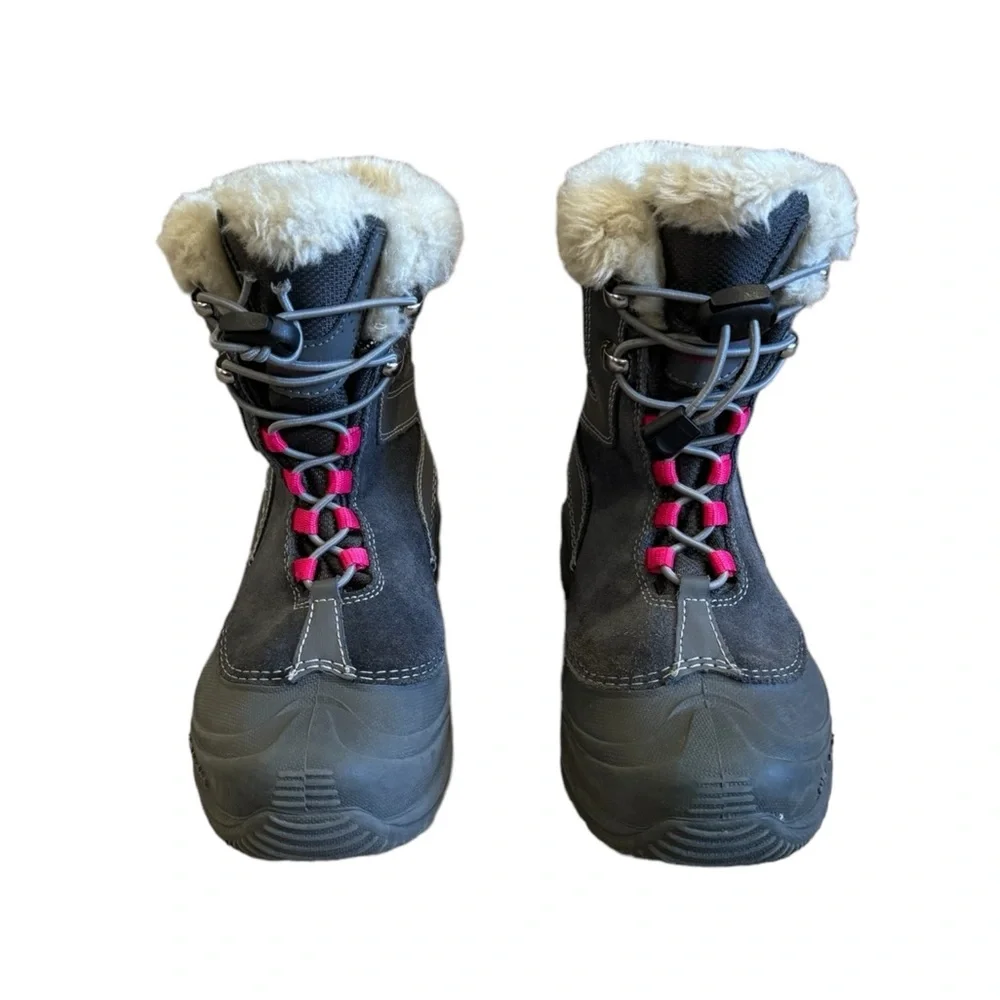 Columbia Bugaboo Winter Boot Grey / Pink Girls 1